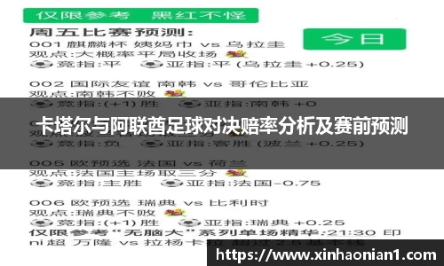 卡塔尔与阿联酋足球对决赔率分析及赛前预测